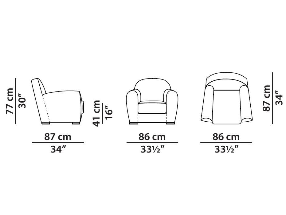 Кресло из натуральной овчины с подлокотниками Baxter Hamburg Baby ARCH-00101898 - Вид №2