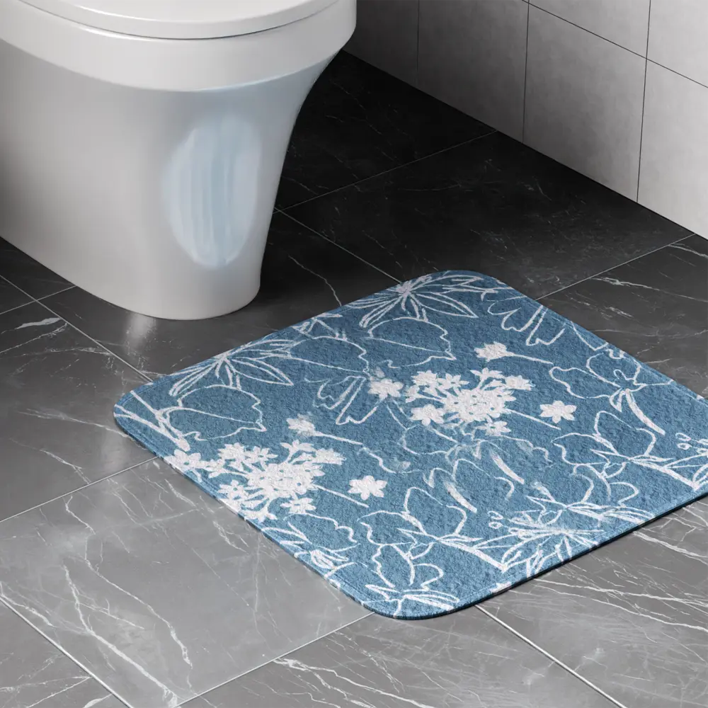 Коврик для туалета Вуаль ADB23126 45x45 см цвет синий 89421237 STLM-2183162 Santreyd