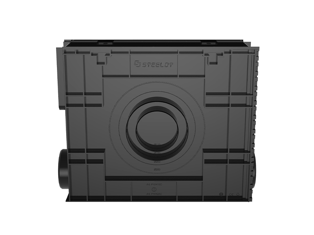 Р10413С Пескоуловитель пластик SteeStart DN100 H413 ГеоПластБорд GPBST-215