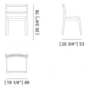 Штабелируемый вишневый стул Morelato ARCH-00142549 - Вид №6