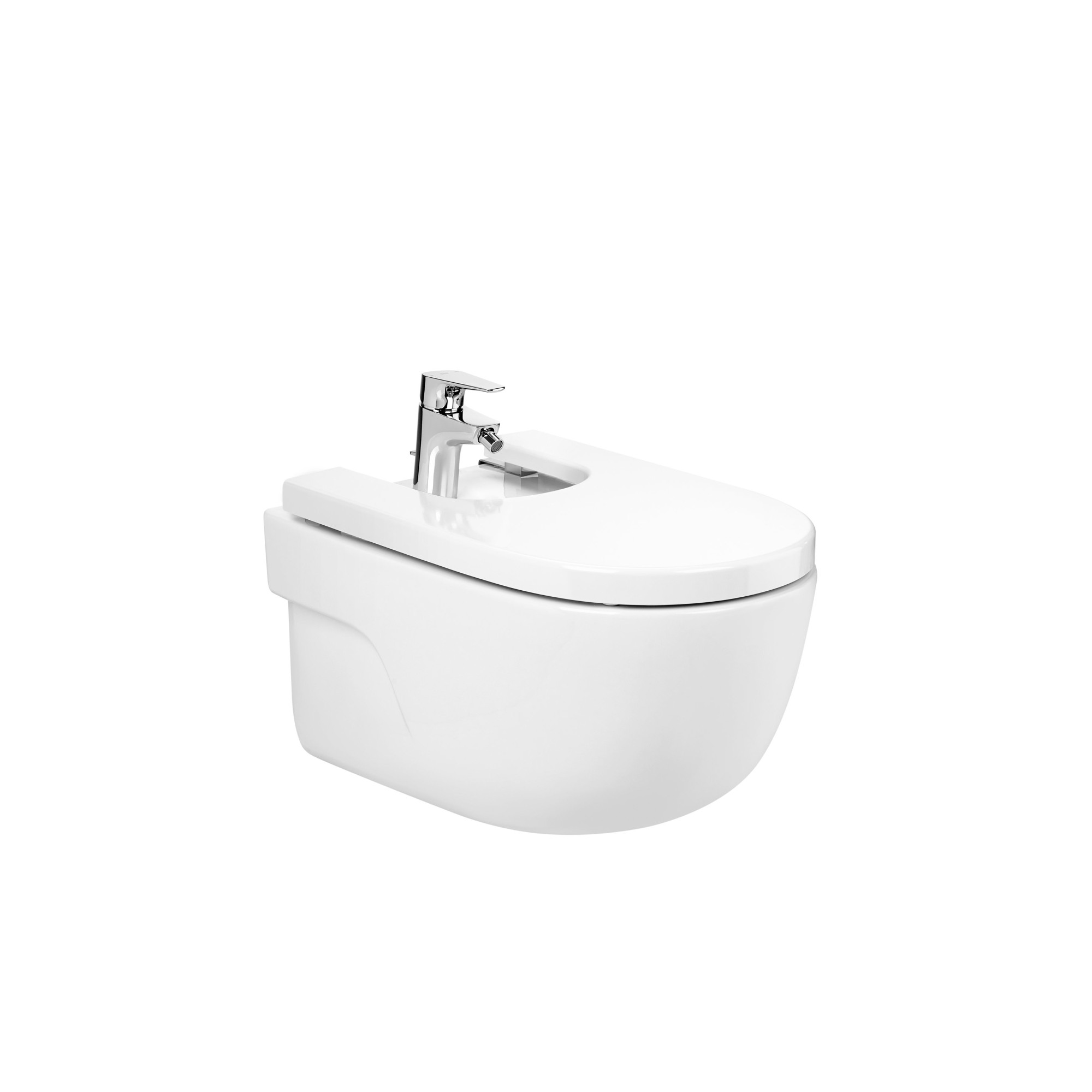 AZ5724A000 Подвесное биде со скрытым креплением и мягкой крышкой из Supralit® ROCA Meridian