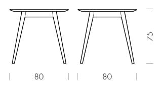 Квадратный дубовый стол Gazzda Stafa ARCH-00126064 - Вид №4