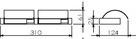 30042A Бумагодержатель двойной подвесной цвет хром LANGBERGER VICO - Вид №3