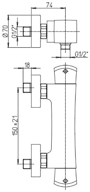 Paini Lady 89PW511TH смеситель для душа - Вид №2