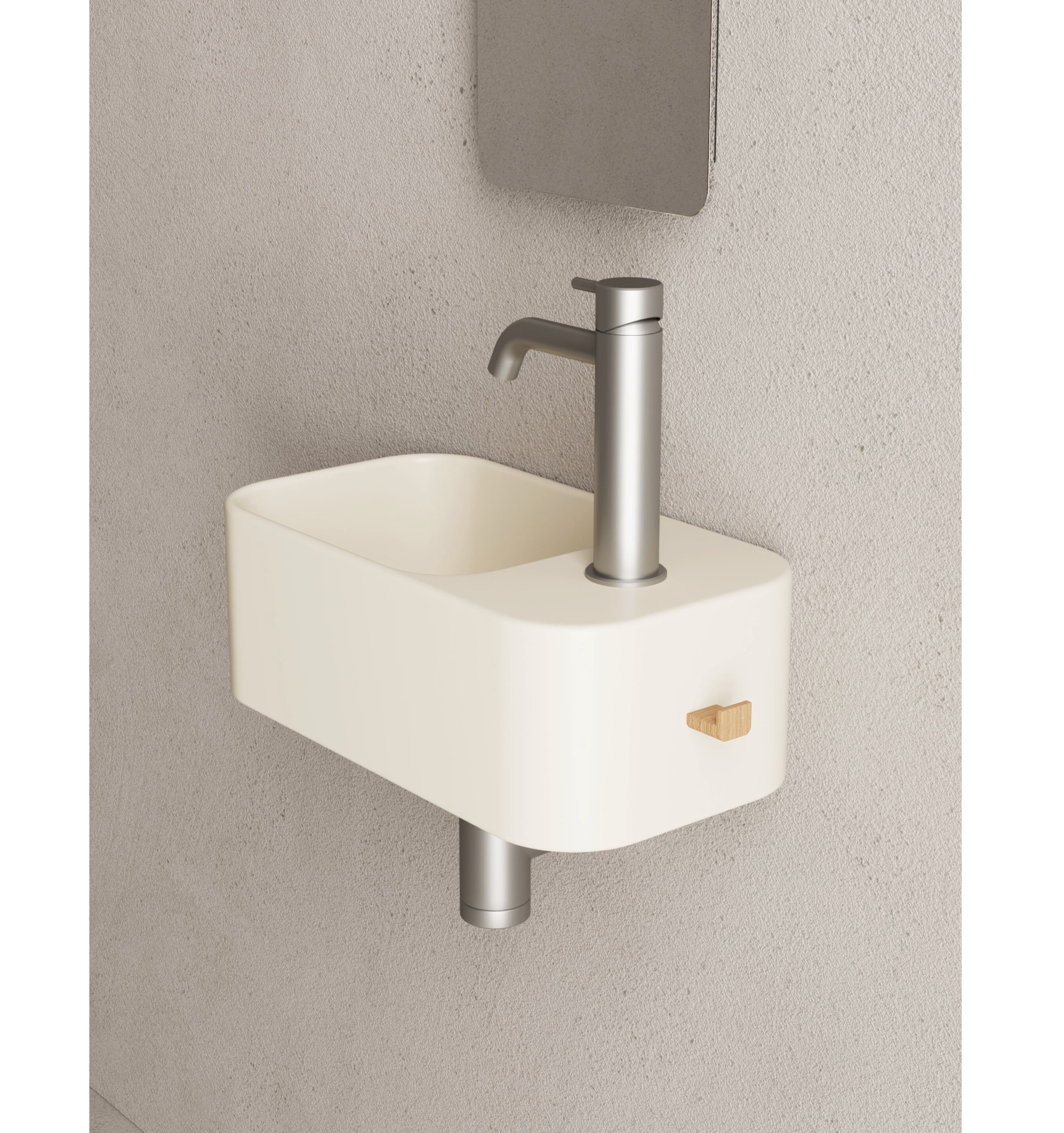 Керамическая подвесная прямоугольная одиночная раковина Nic Mini Living ARCH-00040675 - Вид №7