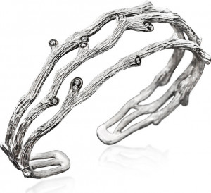 10592469 Michael Aram Браслет "Ветви" (серебро, 925пр, черн.бриллианты) Серебро 925