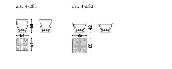 Высокий квадратный деревянный журнальный столик OPERA CONTEMPORARY VANJA ARCH-00016821 - Вид №3