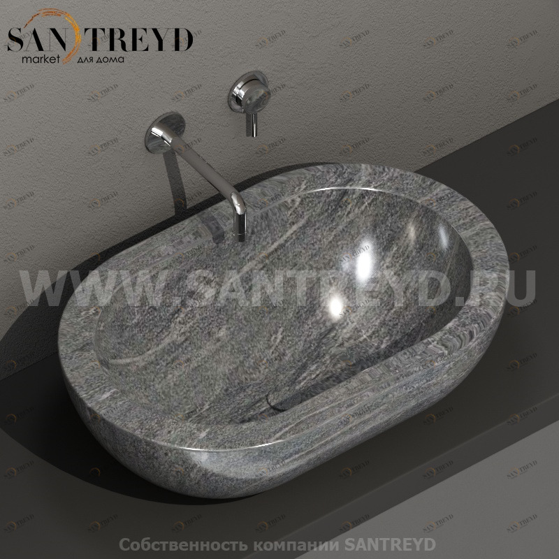 SC012SG Накладная раковина на столешницу  овальная Ceramica Globo 