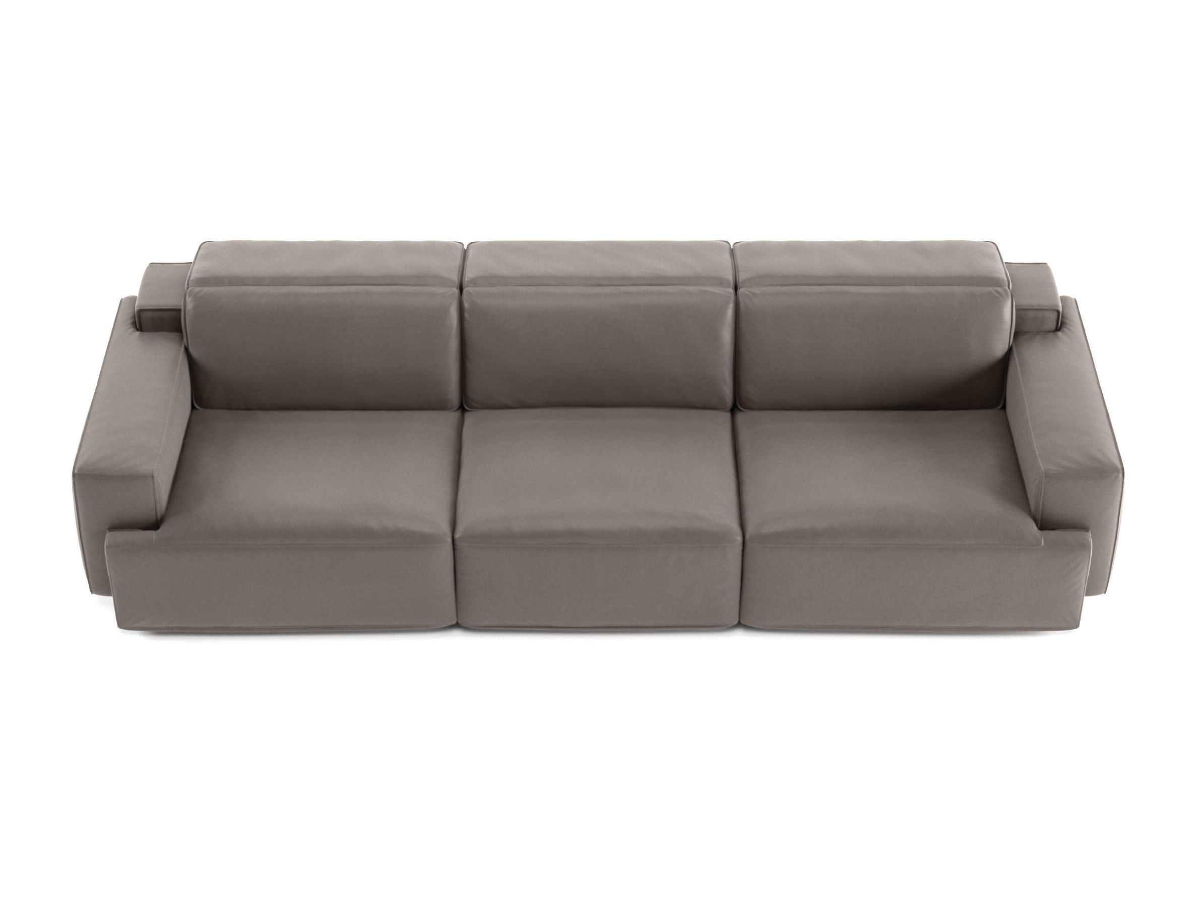 3-местный кожаный диван с откидной спинкой Natuzzi Italia IAGO ARCH-00124002 - Вид №3