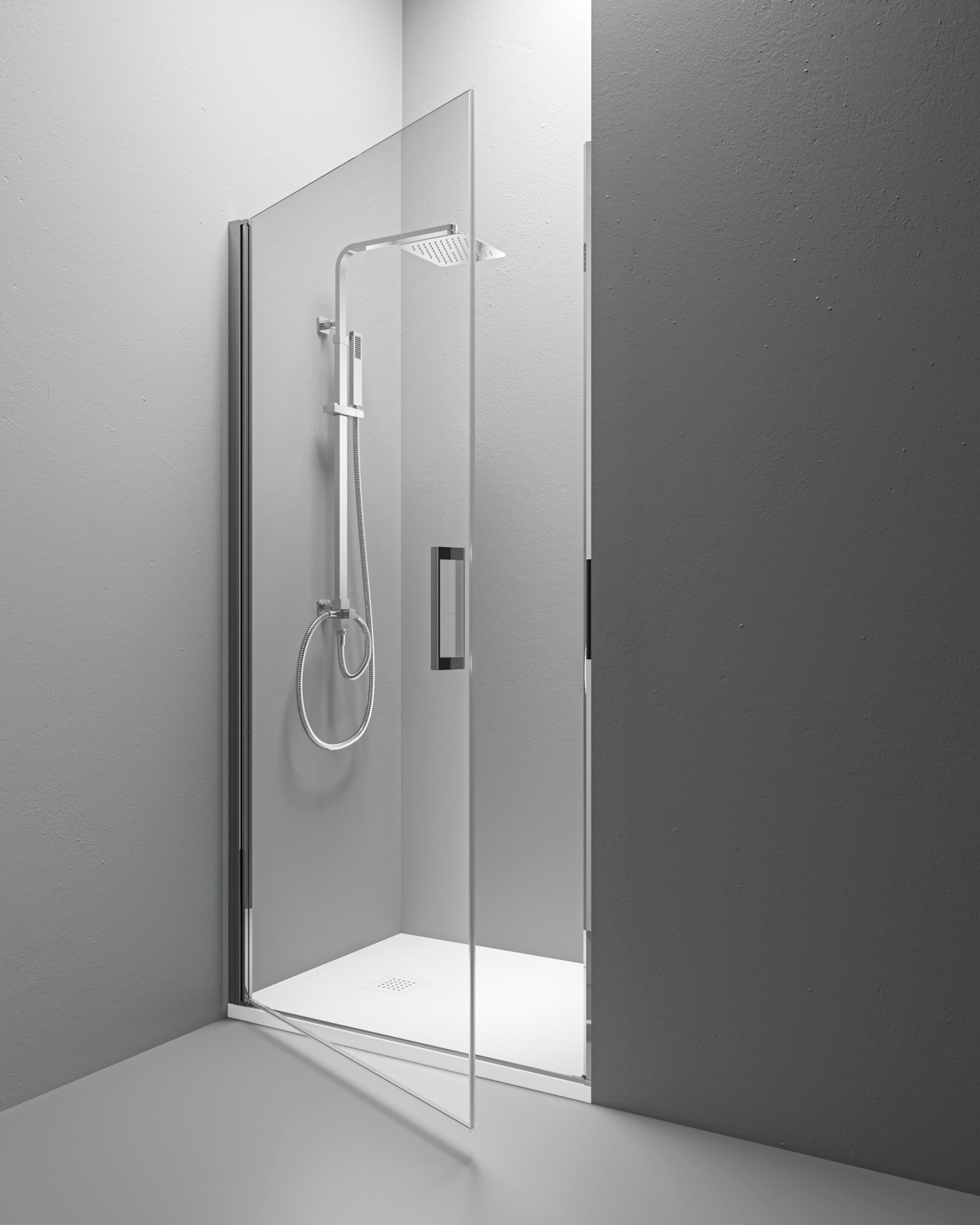 Алюминиевая и стеклянная нишевая душевая кабина TAMANACO SWING ARCH-00046192 - Вид №3