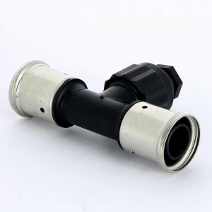 Тройник пресс-В PVDF HENCO 20x3/4"x20