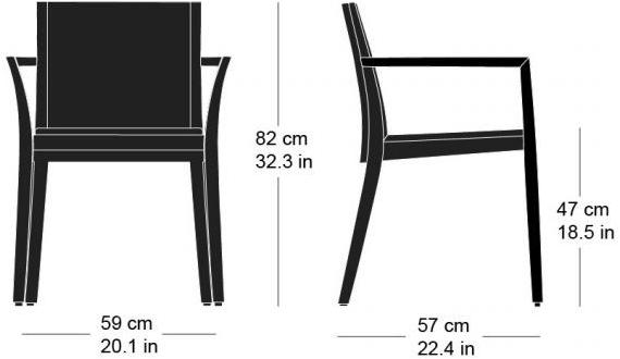 horgenglarus Стул из массива дерева с подлокотниками  6-775a  - Вид №5