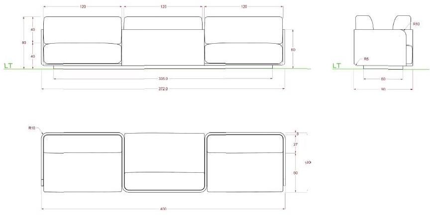 Manufatti Viscio Модульный диван с огнестойкой обивкой Air sun-id-1417286 - Вид №2