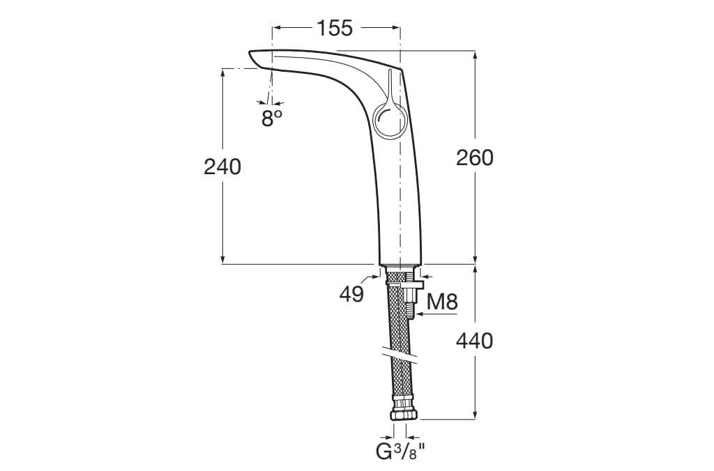 Смеситель для раковины из латуни Roca Insignia ARCH-00110514 - Вид №2