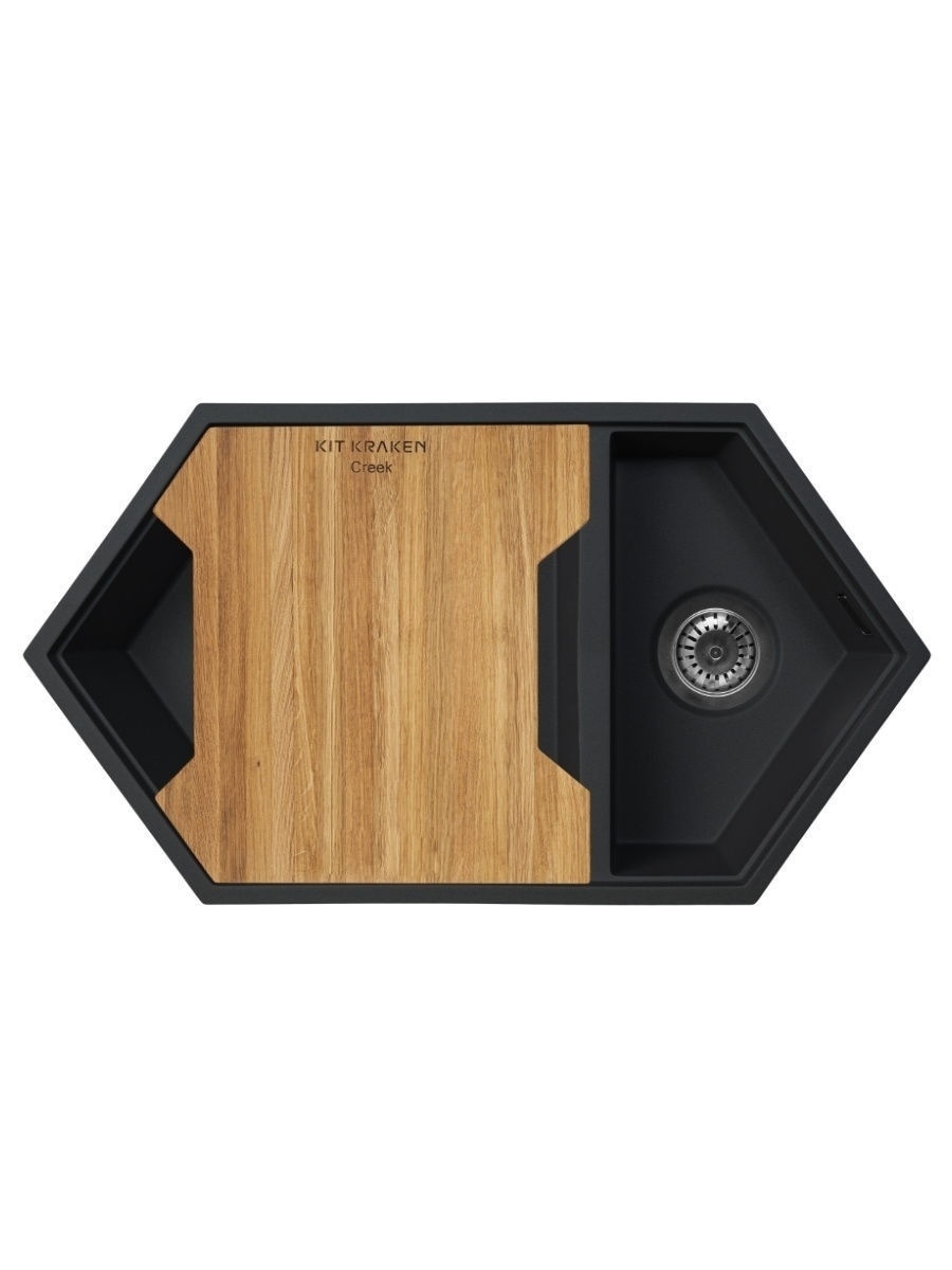 Кухонная мойка подстольного монтажа Creek Black KIT KRAKEN  - Вид №1