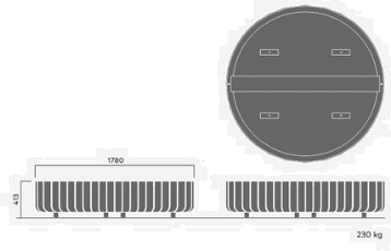 VESTRE Круглые стальные кашпо для общественных мест Stripes sun-id-1464310 - Вид №8