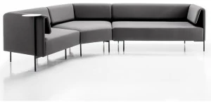 Kastel Кожаный диван с журнальной полкой по контракту Klint