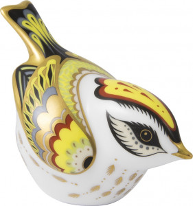 10611706 Royal Crown Derby Пресс-папье Royal Crown Derby "Желтоголовый королек" 7,5см Фарфор костяной