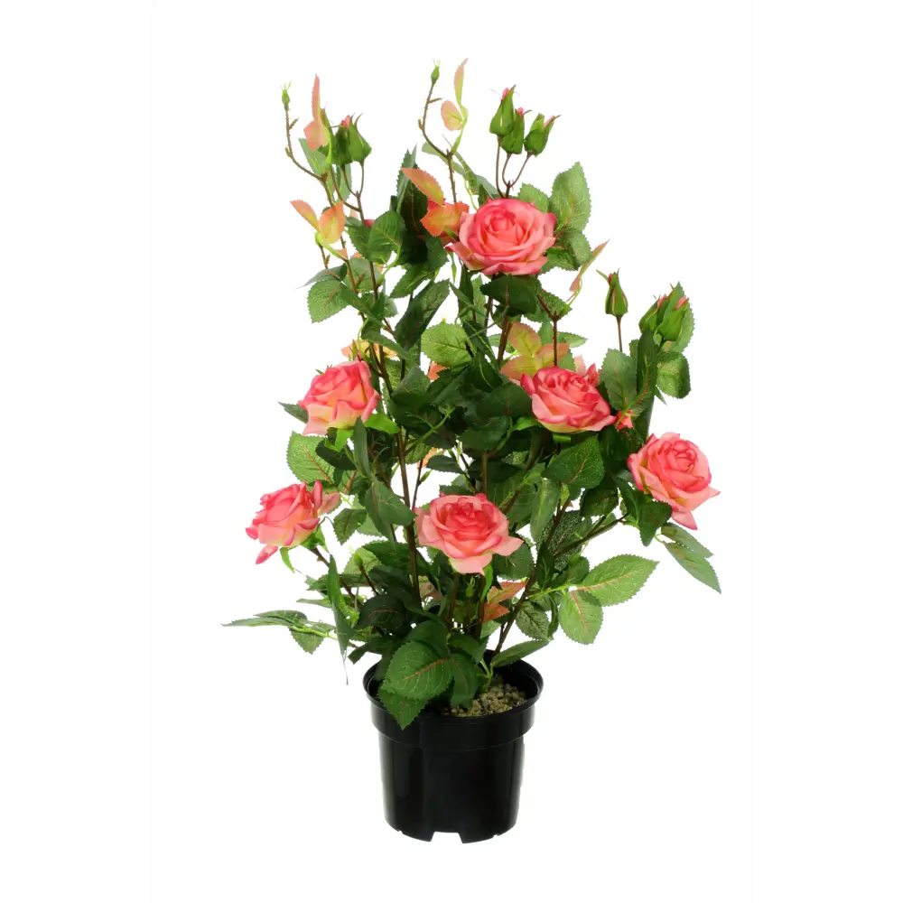 89356244 Искусственное растение в горшке роза Салем h50 см цвет розовый STLM-0966198 Santreyd  - Вид №2