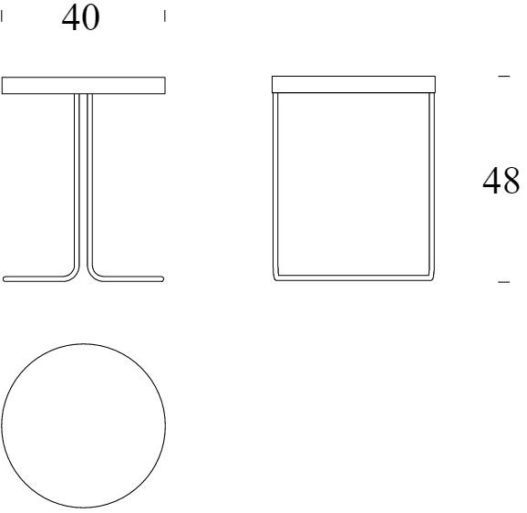 Tonin Casa Высокий круглый столик Cora T6035 - Вид №3
