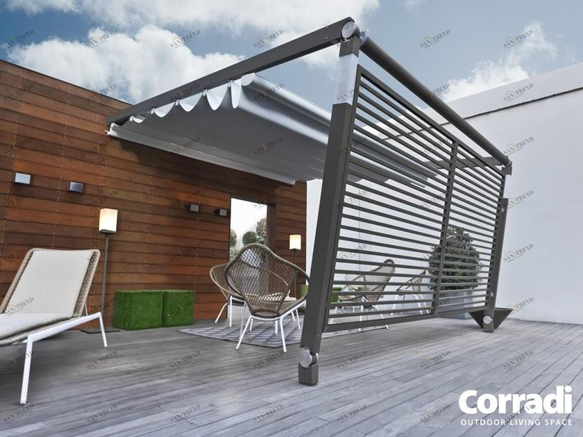 Corradi Пристенная пергола из алюминия Chiusure e complementi sun-id-1410461