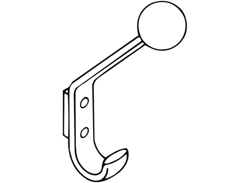 477.90.080 крючок для одежды HEWI System 111 | Polyamid  - Вид №3