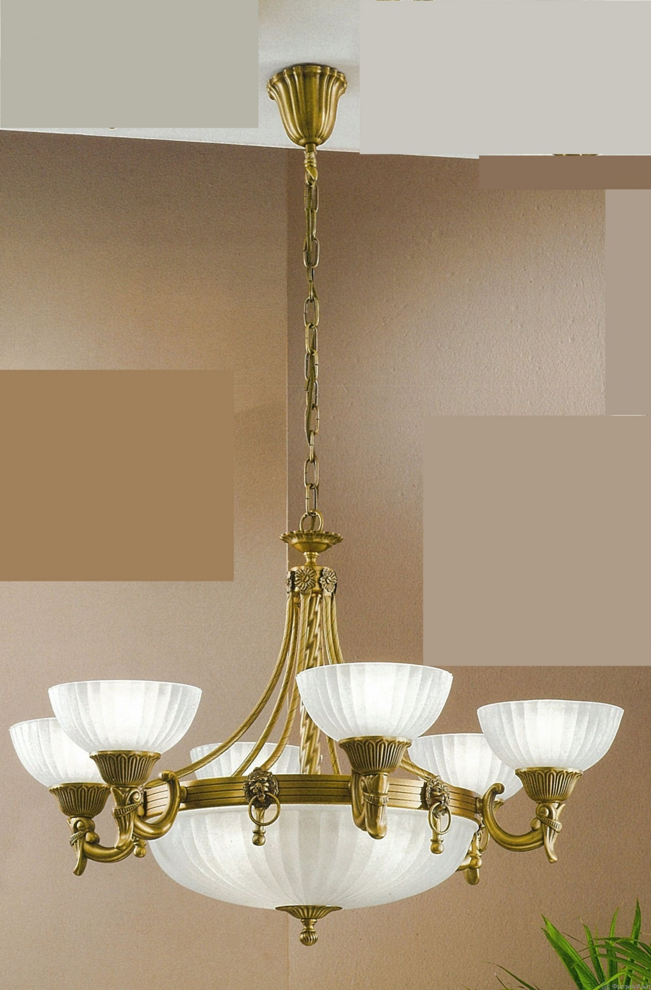 Orion LU 1689/6+3 bronze люстра подвесная 90385