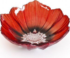 10663752 MALERAS Чаша "Мак", красная/чёрная, 140/50 мм.