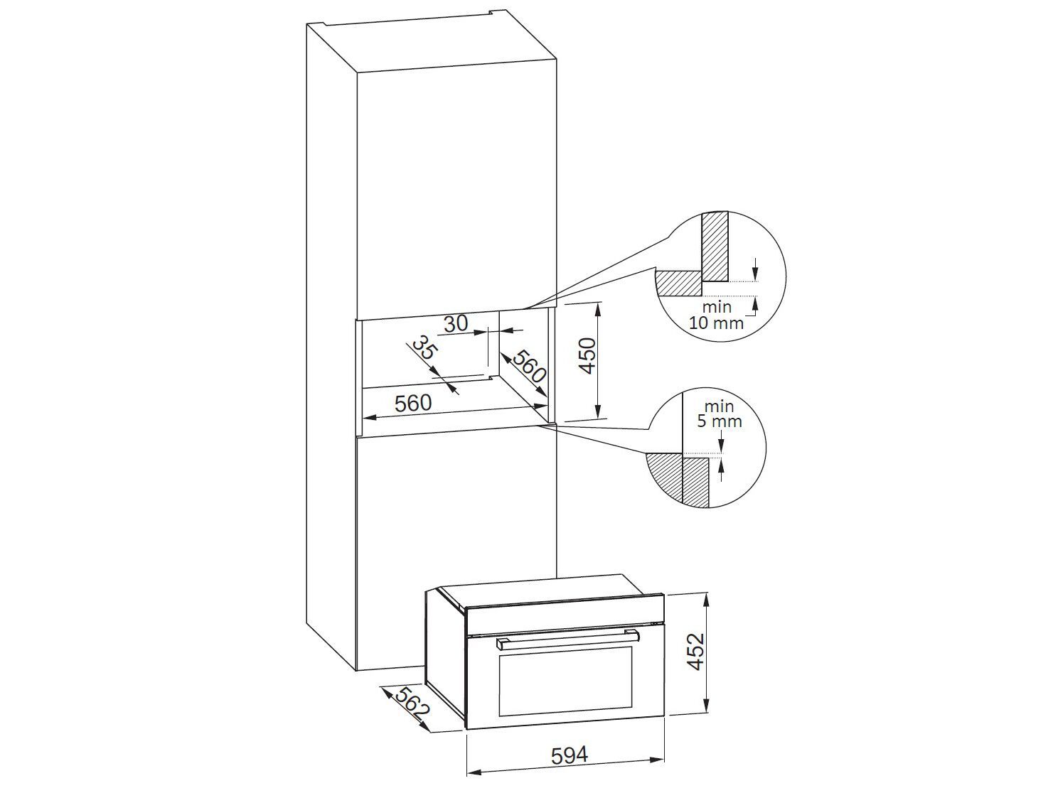 Встраиваемый холодильник для менее чем 50 бутылок с подсветкой Elleci Elite Kitchen ARCH-00127473 - Вид №1