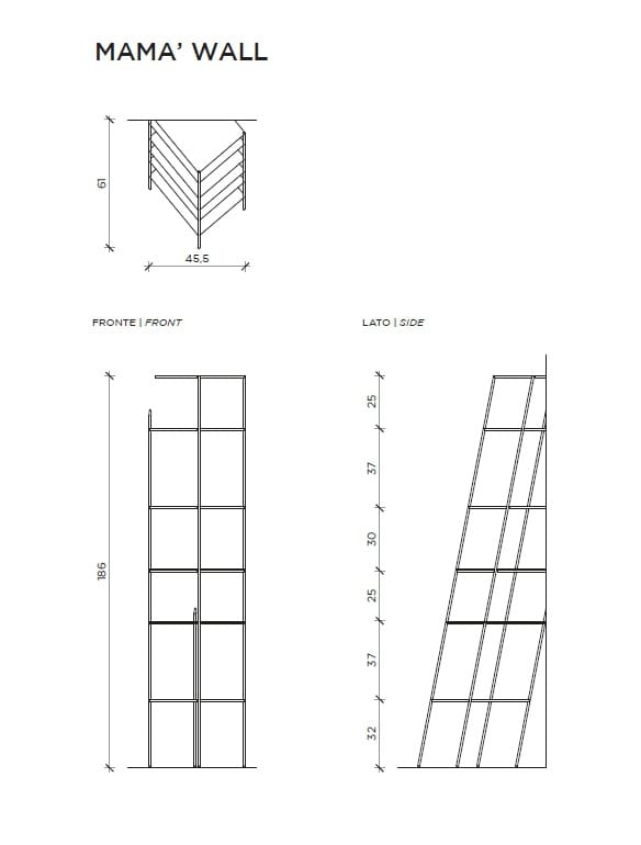 Окрашенный металлический угловой книжный шкаф Mogg MAMÀ ARCH-00064616 - Вид №11