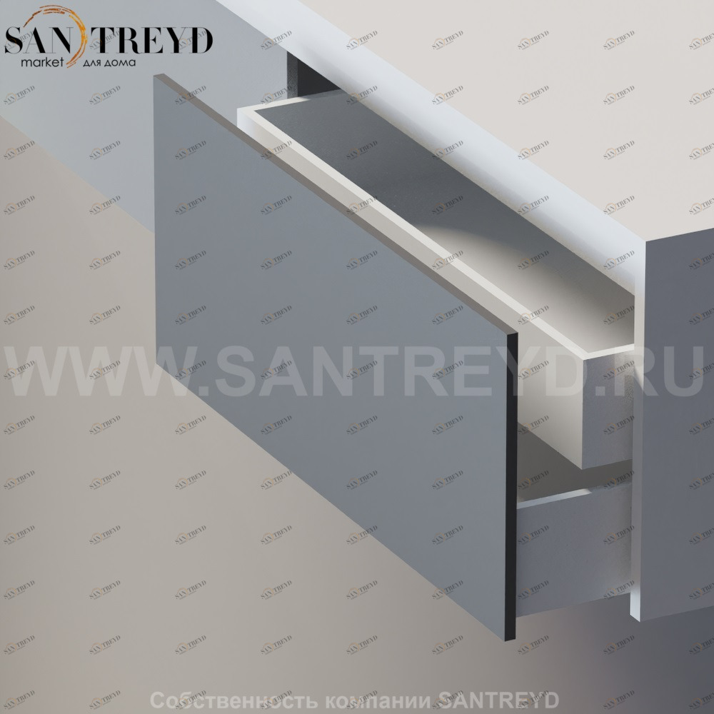 EVOLUZIONE Выдвижной двойной ящик с темно-серой фронтовой панелью AEVOM19810N Agape