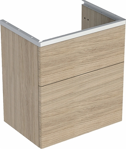 9610021101 IDO Glow напольная тумба под умывальник, с двумя ящиками, W = 580 мм, W1 = 600 мм, белый - Вид №7