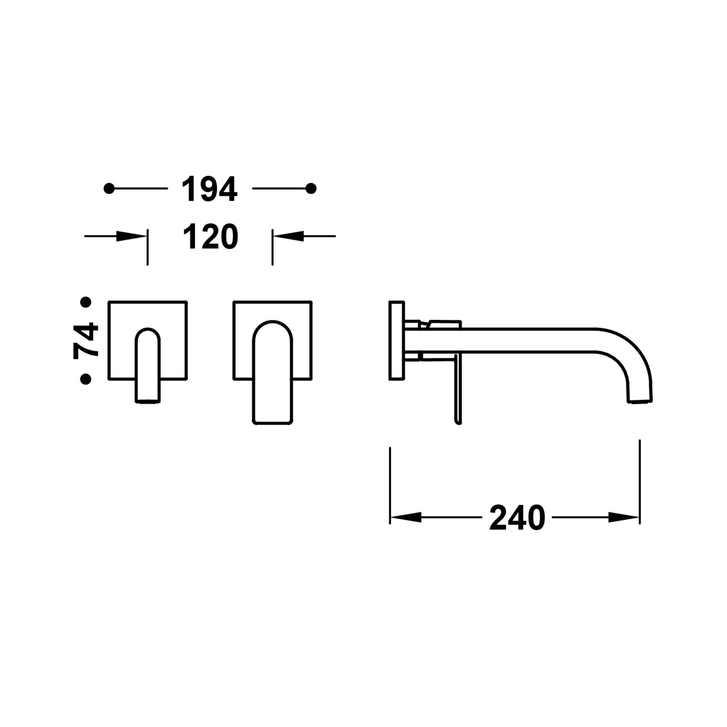 Видимая часть на ЧЕРДАКЕ для корпуса встраиваемой раковины-20030022OM TRES  - Вид №1