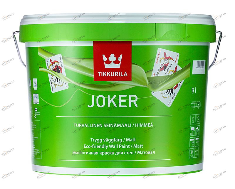 Краска Tikkurila Joker / Тиккурила Джокер интерьерная 9л Santreyd 5596