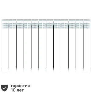 Радиатор секционный Rifar Base 500/100 биметалл 12 секций нижнее правое подключение цвет белый 16288660 STLM-2114061