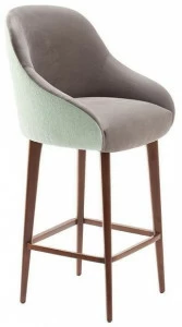 Mambo Unlimited Ideas Высокий табурет из ткани со спинкой Gia