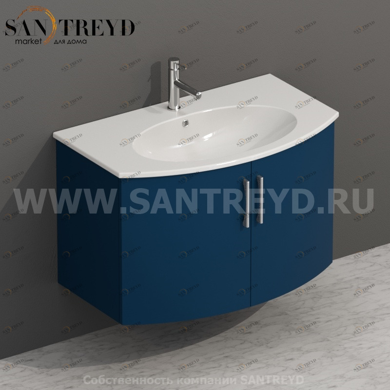 MDMA80Y025 Тумба с двумя створками 78 см синяя Globo 4ALL Италия Ceramica Globo