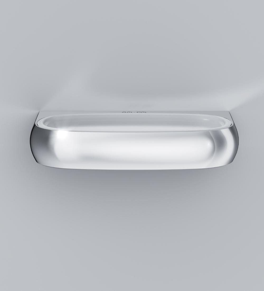 A3034200 Стеклянная мыльница с настенным держателем хром шт AM.PM Sensation - Вид №3