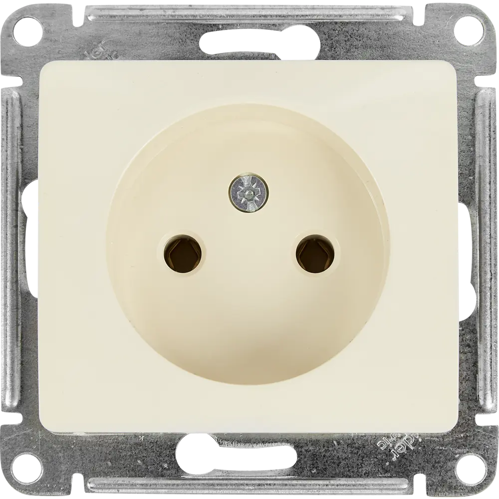 Розетка Schneider Electric Glossa без заземления в бежевом исполнении 86710189 STLM-0070805