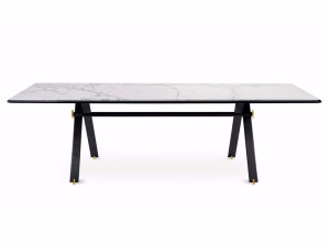 Прямоугольный мраморный стол