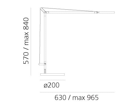 Регулируемая светодиодная настольная лампа с зажимом Artemide ARCH-00118605 - Вид №2