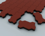 Резиновая брусчатка «волна» 40 EcoSpline sun-id-2068822 - Вид №1