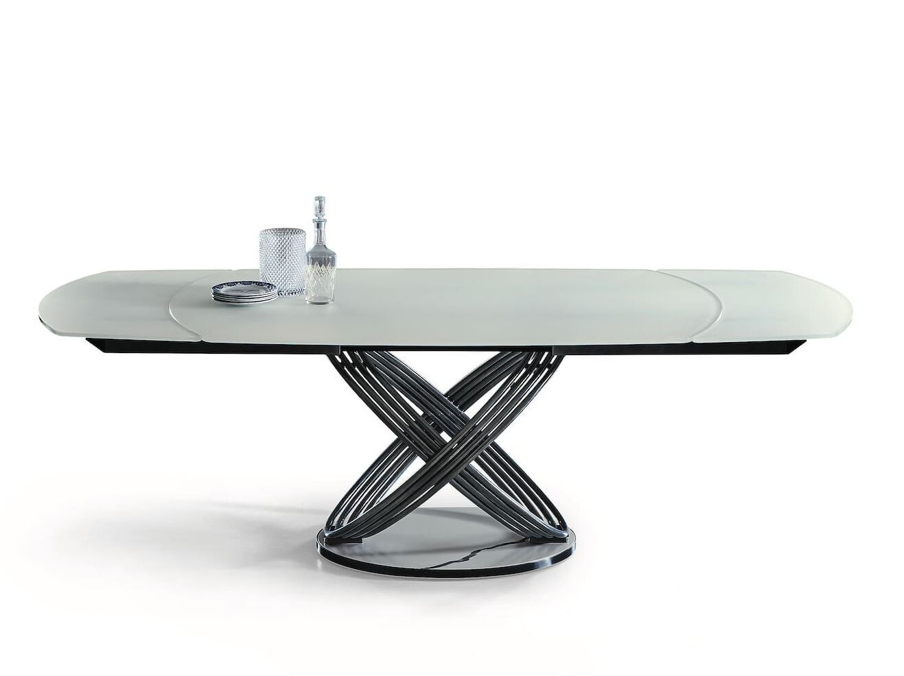 Овальный обеденный стол из стали и дерева Bontempi Casa FUSION ARCH-00070074 - Вид №3