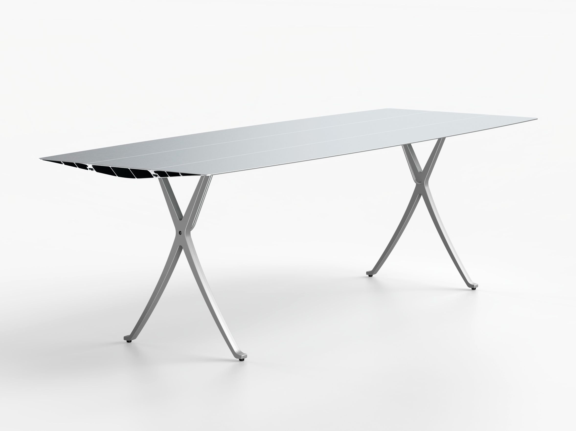 Прямоугольный алюминиевый стол BD Barcelona TABLE B 90 - ALUMINIUM ARCH-00106562 - Вид №2