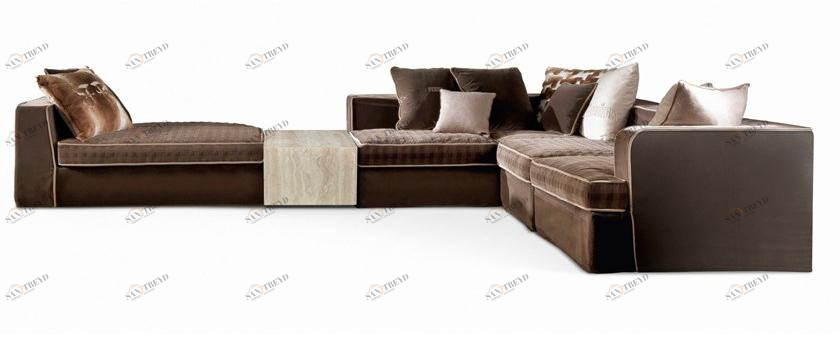 Gianfranco Ferré Home Модульный угловой диван в бархате Flair sun-id-1394741