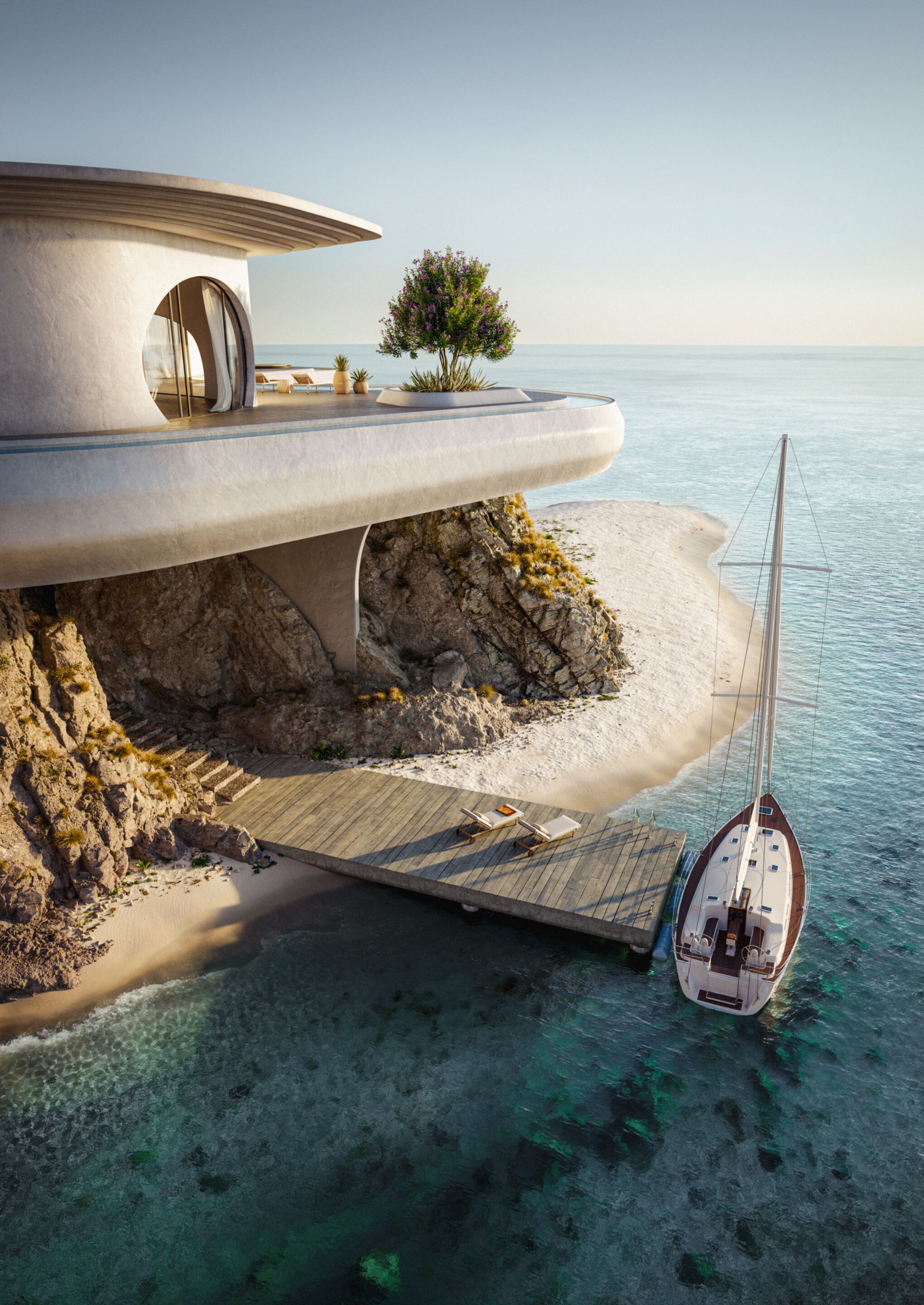 ТИК и ткань откидной садовый шезлонг DEDON TIBBO ARCH-00082802 - Вид №3