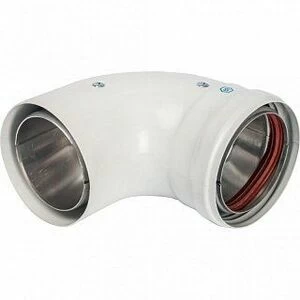 Угол дымохода STOUT DN80 90 градусов, утепленный