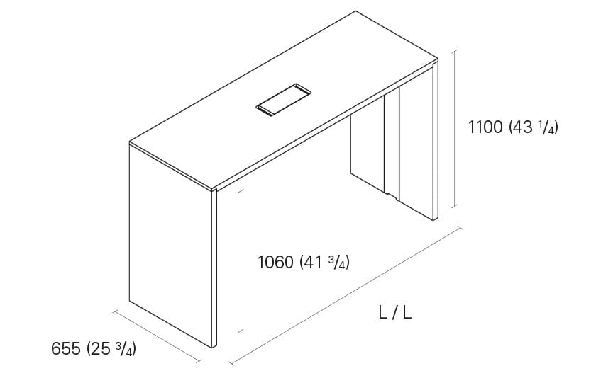 Высокий прямоугольный деревянный стол e15 PONTE ARCH-00138407 - Вид №13