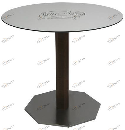 Vela Arredamenti Круглый стол из нержавеющей стали по контракту Diamante sun-id-1344948