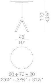 Lapalma Круглый высокий стол из fenix-ntm® Fork P121 - Вид №3
